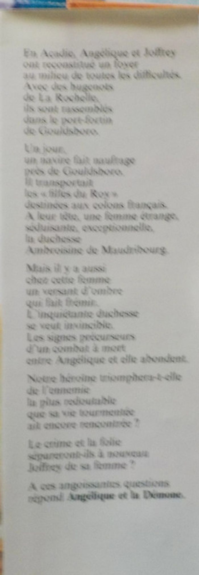 Angélique et la Démone 2e partie de Anne et Serge Golon Ed. France Loisirs - photo numéro 2