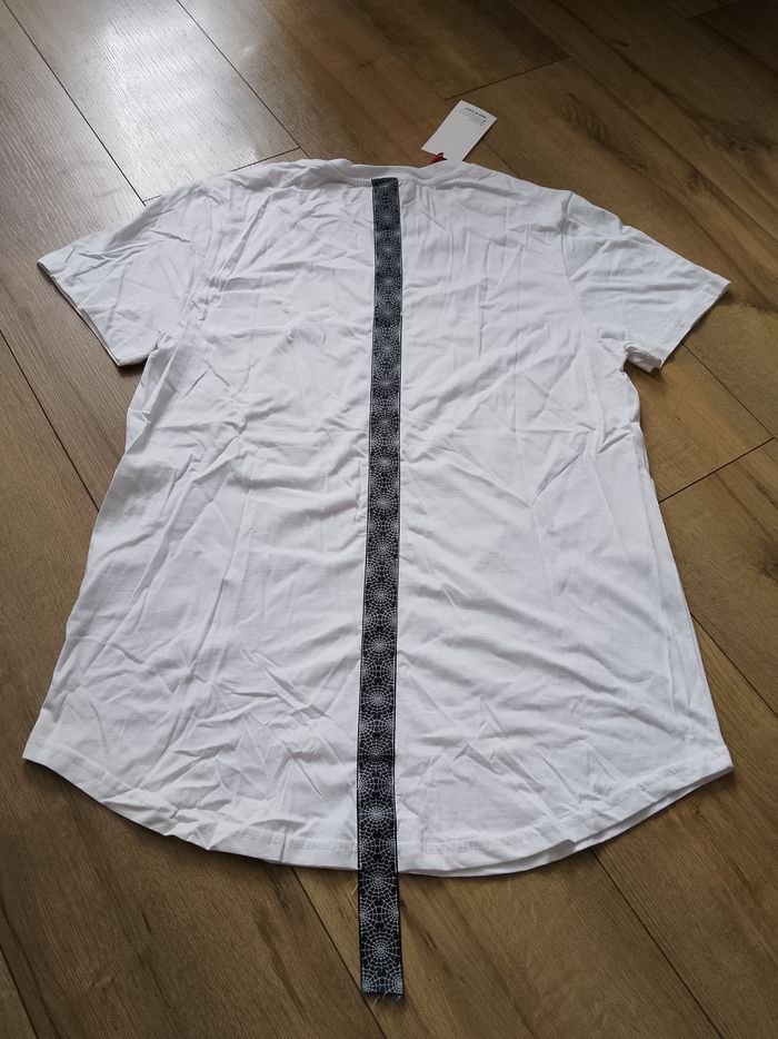 T-shirt blanc et noir uni manches courtes homme XL threewall - photo numéro 5