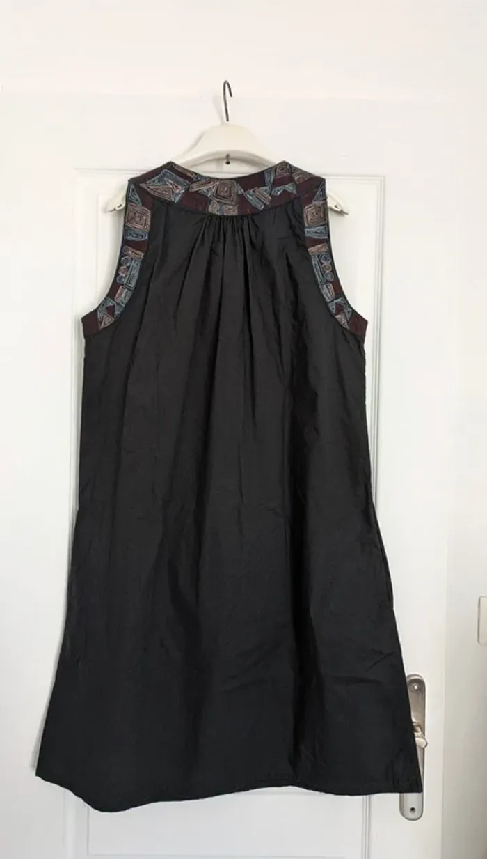 Robe d'été brodée en coton - Bensimon - taille 38 - photo numéro 2