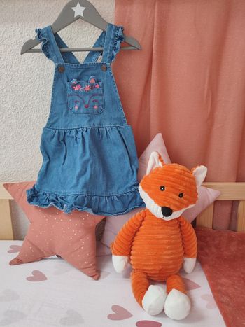 Robe en jean - Thème renard - Taille 24 mois - Très bon état - Creeks