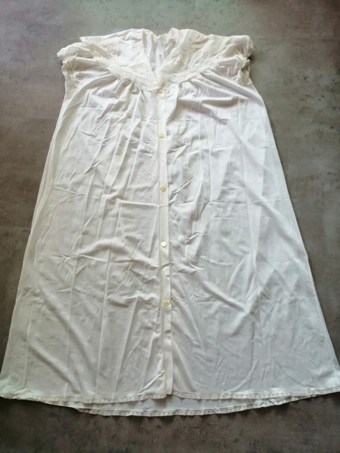 Chemise de nuit en voile et dentelle Taille unique