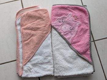 Lot de 2 capes de bain bébé