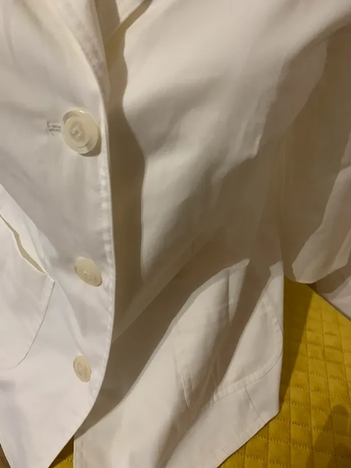 Blazer Lucia blanc manches 3/4 polyester /coton taille 40 très bon état - photo numéro 5