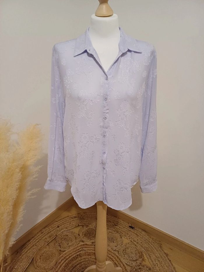 Chemise transparente couleur Lilas neuve Kilky taille S 36 - photo numéro 7