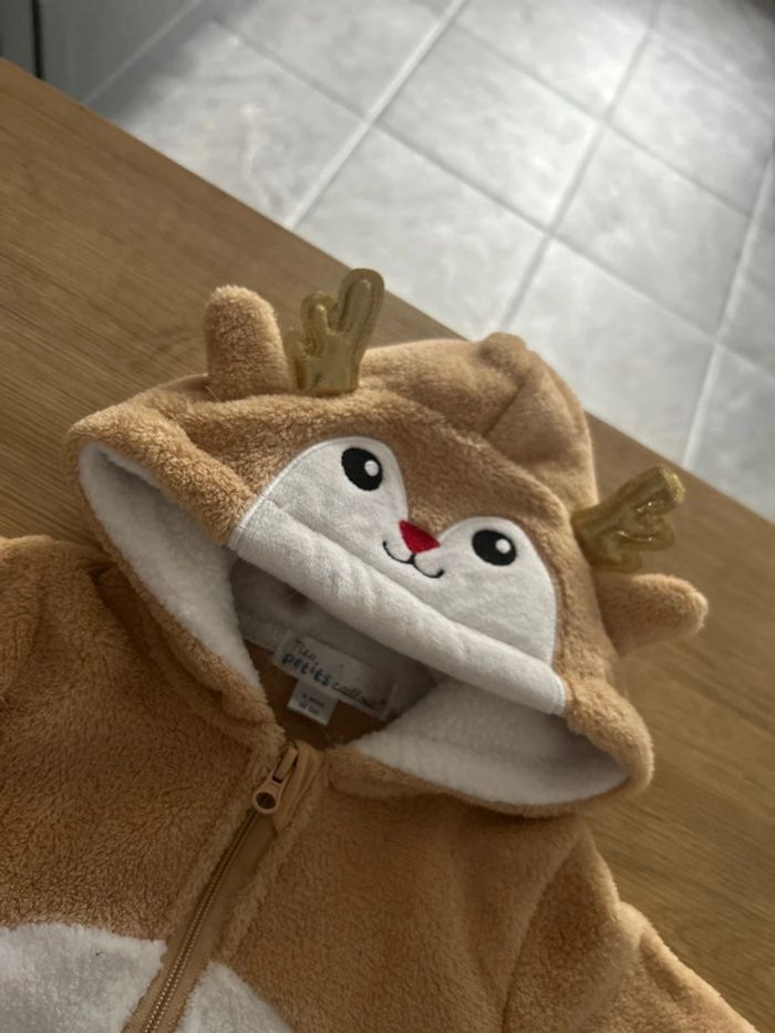 Sur pyjama maille peluche moumoute Renne - photo numéro 2