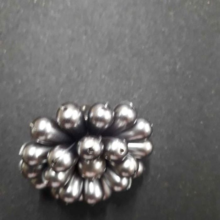 Bague perles longues gris - photo numéro 5