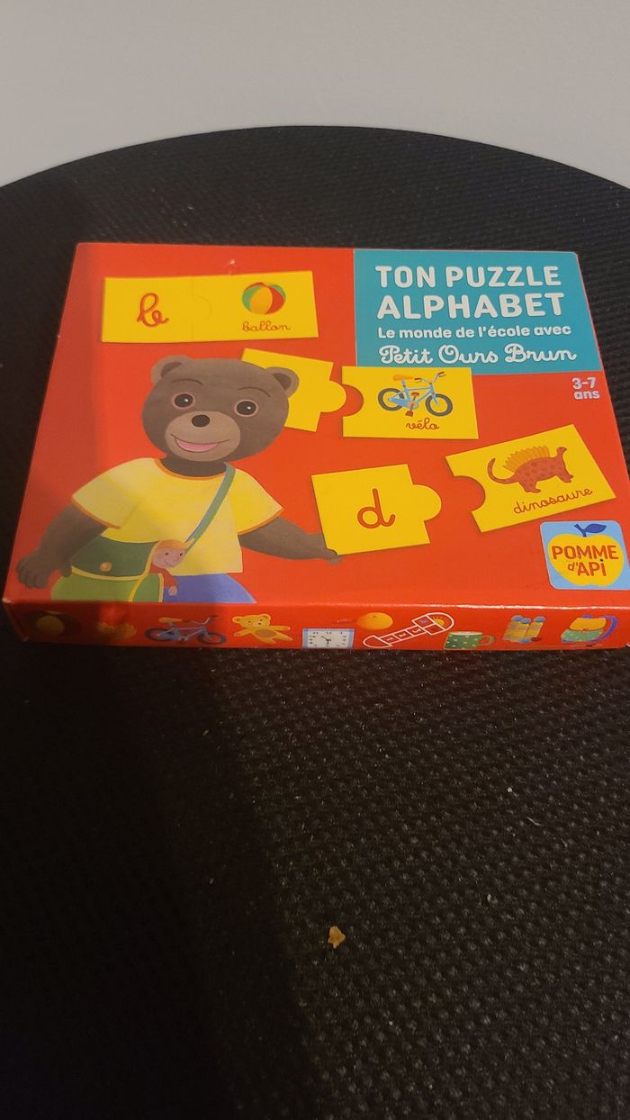 puzzle alphabet Petit Ours Brun manque image du i