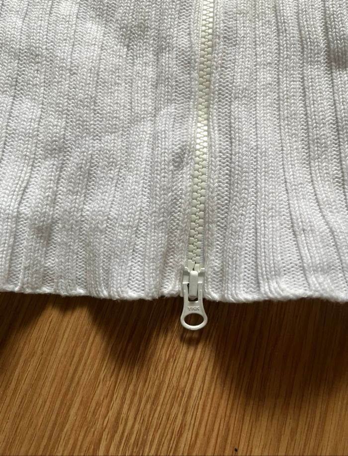 Gilet blanc côtelé zippé Kiabi Free T.M TBE 🤍 - photo numéro 7