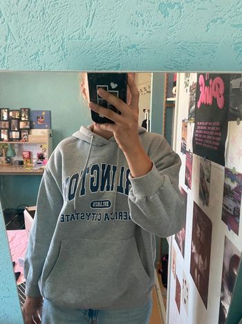 sweat shirt a capuche gris