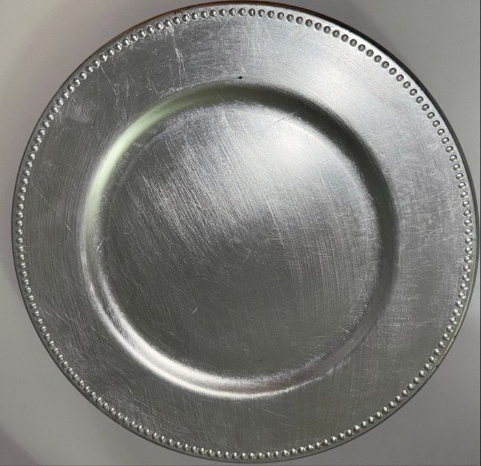 Sous-assiette dore et argente - photo numéro 3