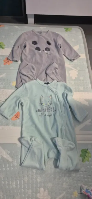 Lot de 2 pyjamas velours