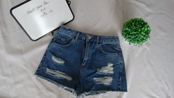 Short en jean bleu