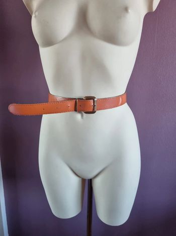Ceinture orange vinyle vintage