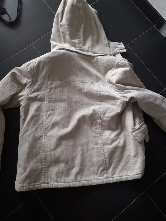 Manteau côtelé beige état neuf - photo numéro 4