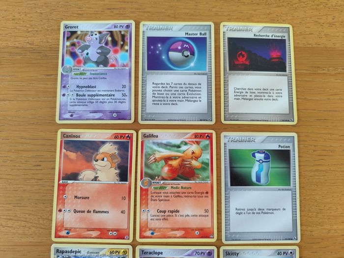 Lot 12 cartes pokemon bloc ex vintage bon état rubis saphir deoxis gardiens cristal - photo numéro 4