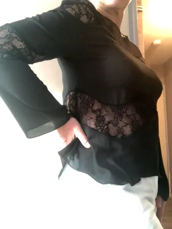 Blouse haute Zara noire