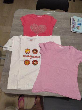 Lot de 3 t-shirts manches courtes fille T10 ans