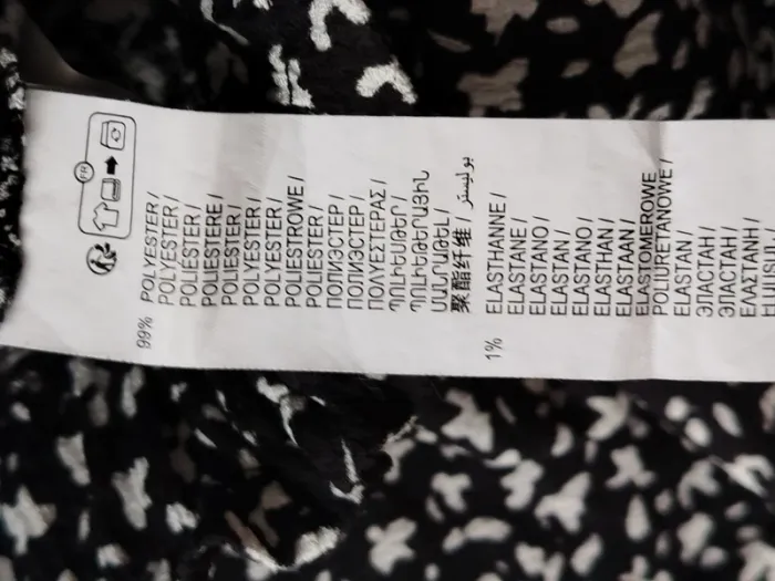 Pantalon léger noir à motifs blancs Kiabi taille XS - photo numéro 5
