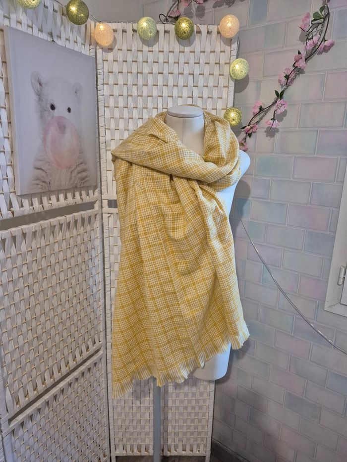 💕joli Foulard Diva Moutarde/ Grande écharpe / Châle   ETAM femme Douceur d'hiver💕
