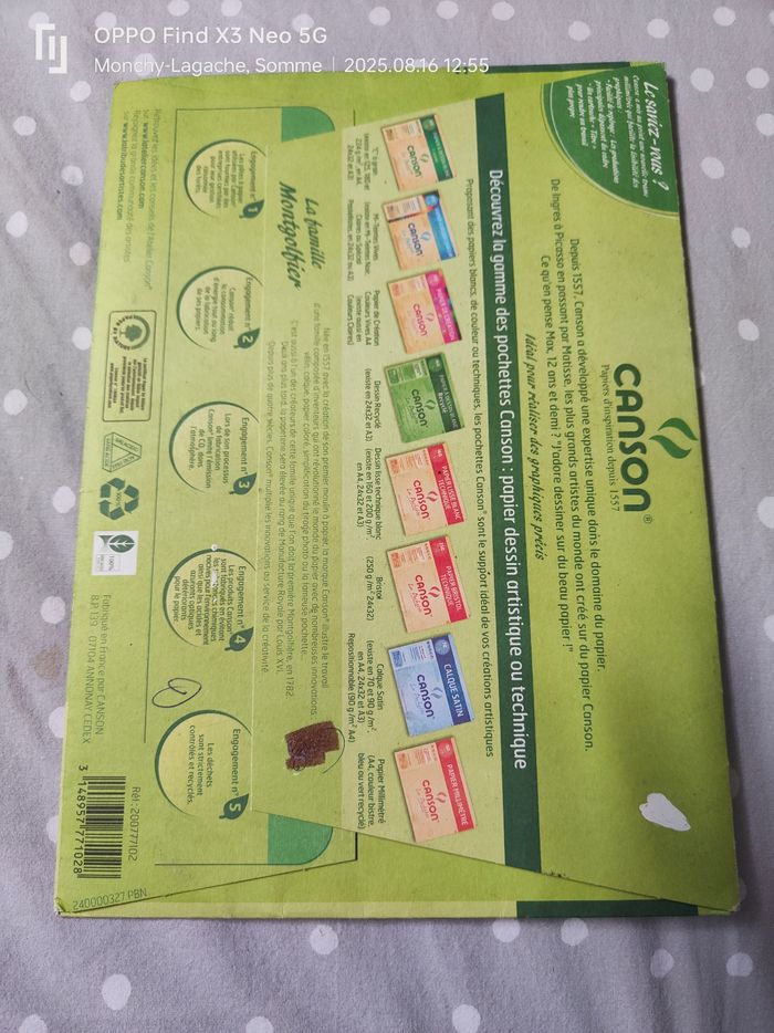 6 feuilles de papier millimétré recyclé canson 80g/M2 A4 21x29,7cm  Réduction jusqu'à -70% - photo numéro 3