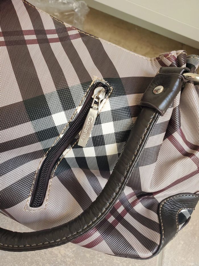 Sac à main beige et marron - photo numéro 5