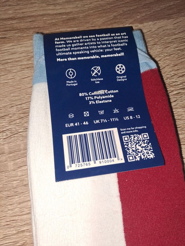 Paire de chaussettes memoraball diego maradona D10S neuves football 41/46 calzini uomo mano calcio - photo numéro 4