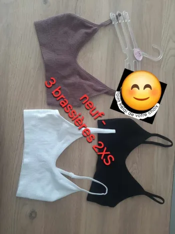 Lot de 3 brassière caraco xxs femme lingerie