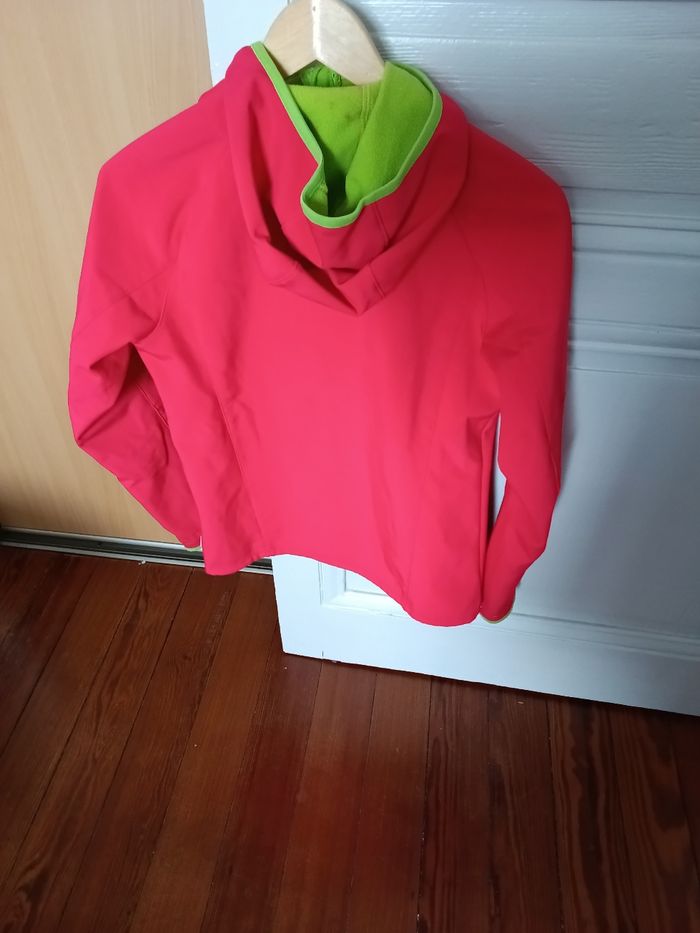 Coupe vent quechua rose et vert anis - photo numéro 2