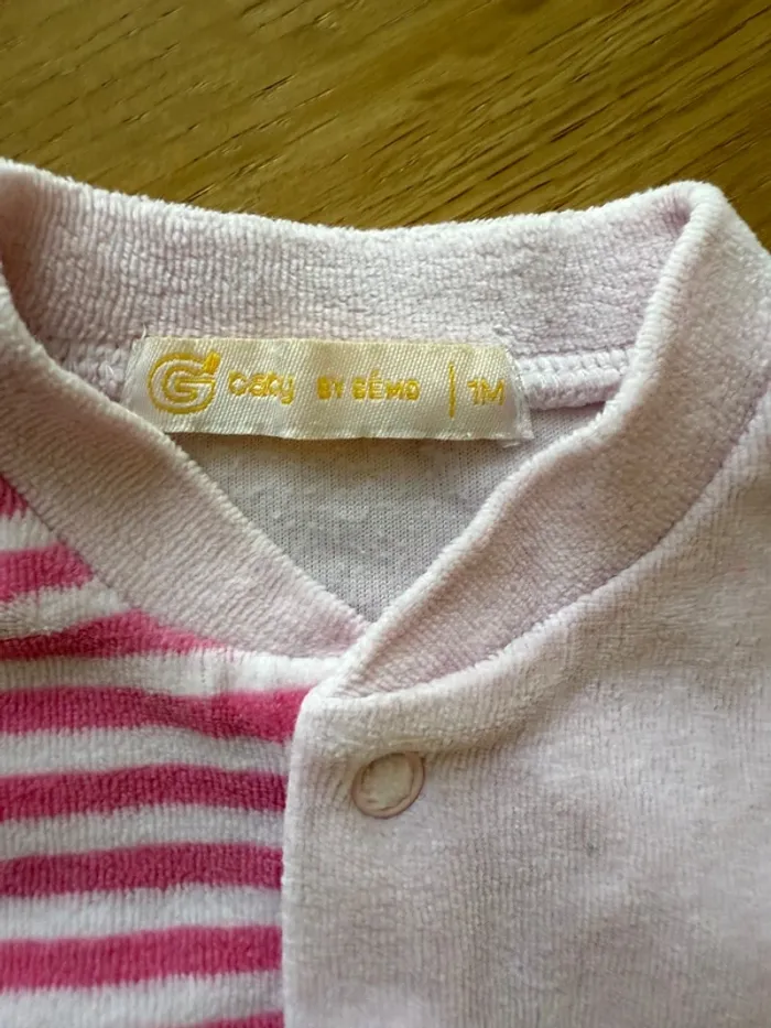 Lot 3 pyjamas velours fille 1 mois - photo numéro 14