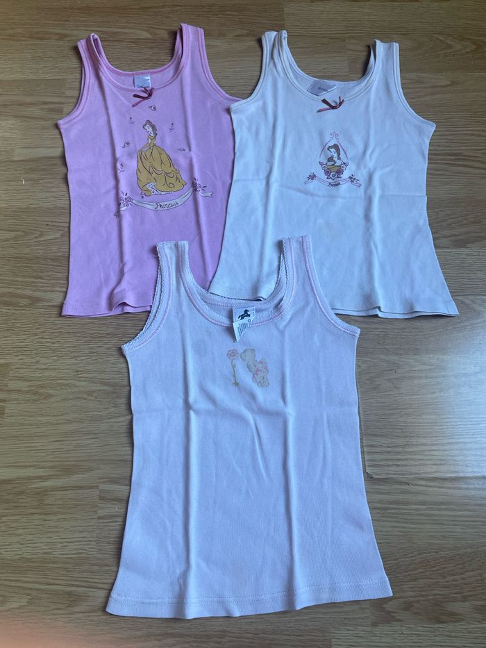 Lot 3 maillots de corps MC 3-4 ans