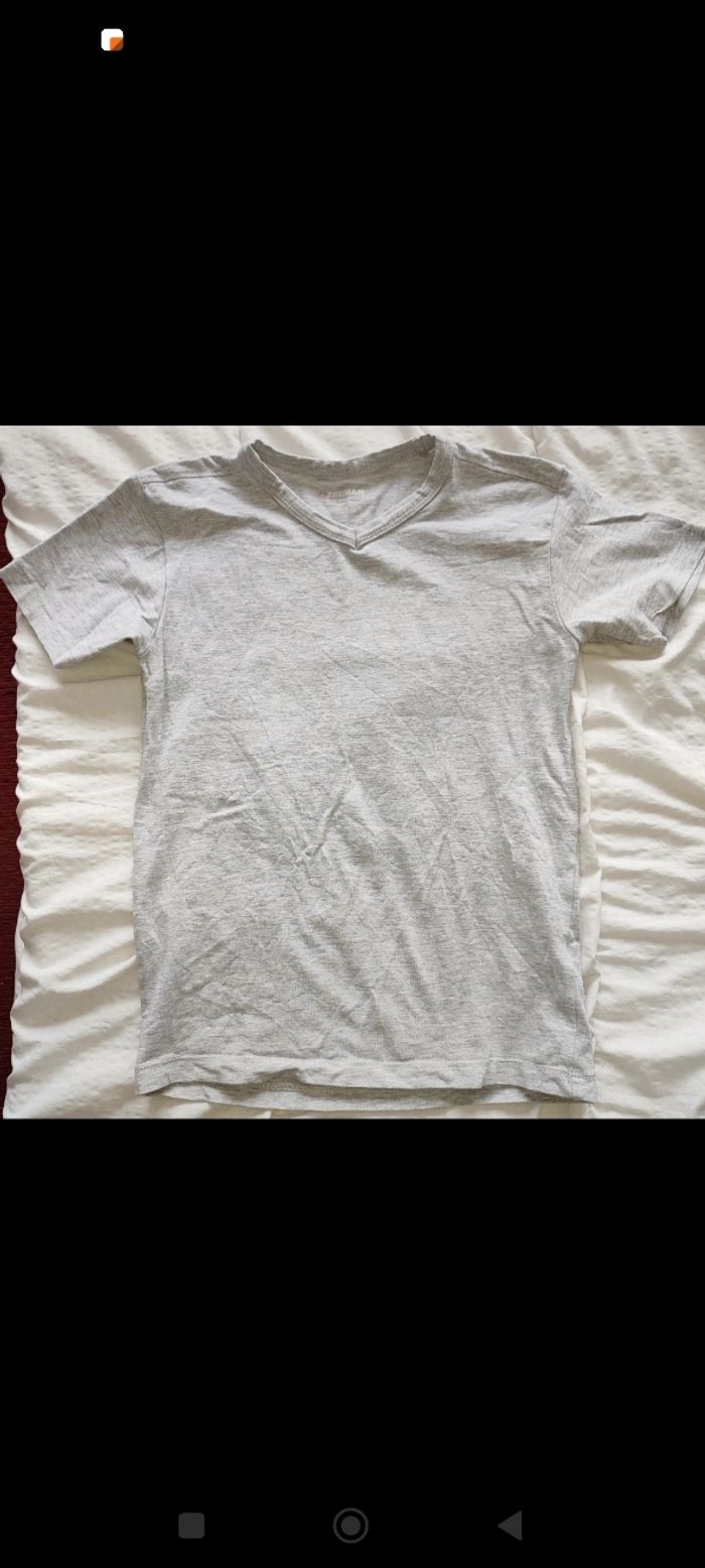 T-shirt gris enfant 6-8 ans / Zeeman