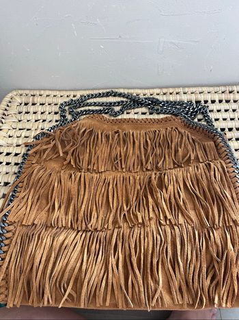 Sac à main à frange en cuir vegan