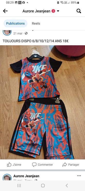 Ensemble 2 pièces 8 ans