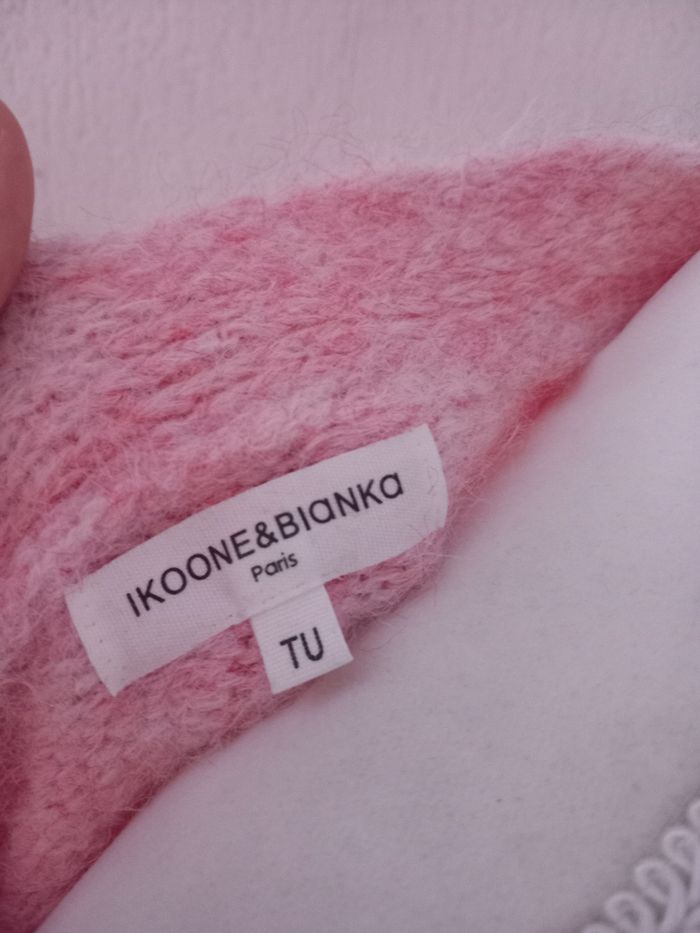 Sublime Gilet femme laine taille unique 36 au 42 rose argenté - photo numéro 5