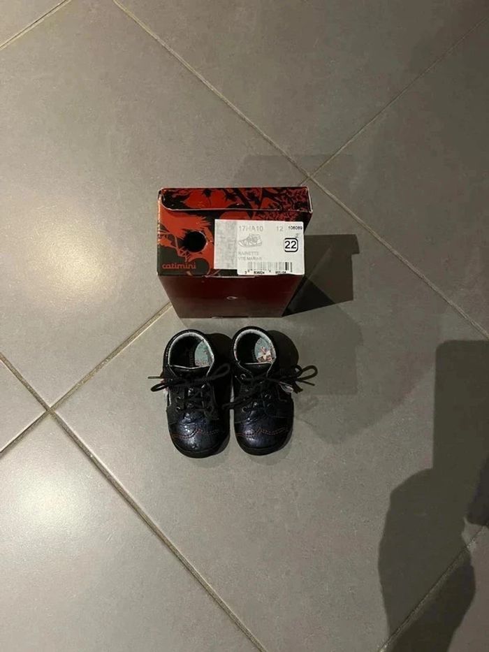 Chaussures / Bottines - Catimini - " Rainette VTE Marine " - Pointure: 22 - Très bon état