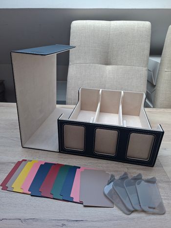 Boite de rangement pour 1800 cartes Pokémon one piece ou 400 cartes sous toploaders,  coloris beige