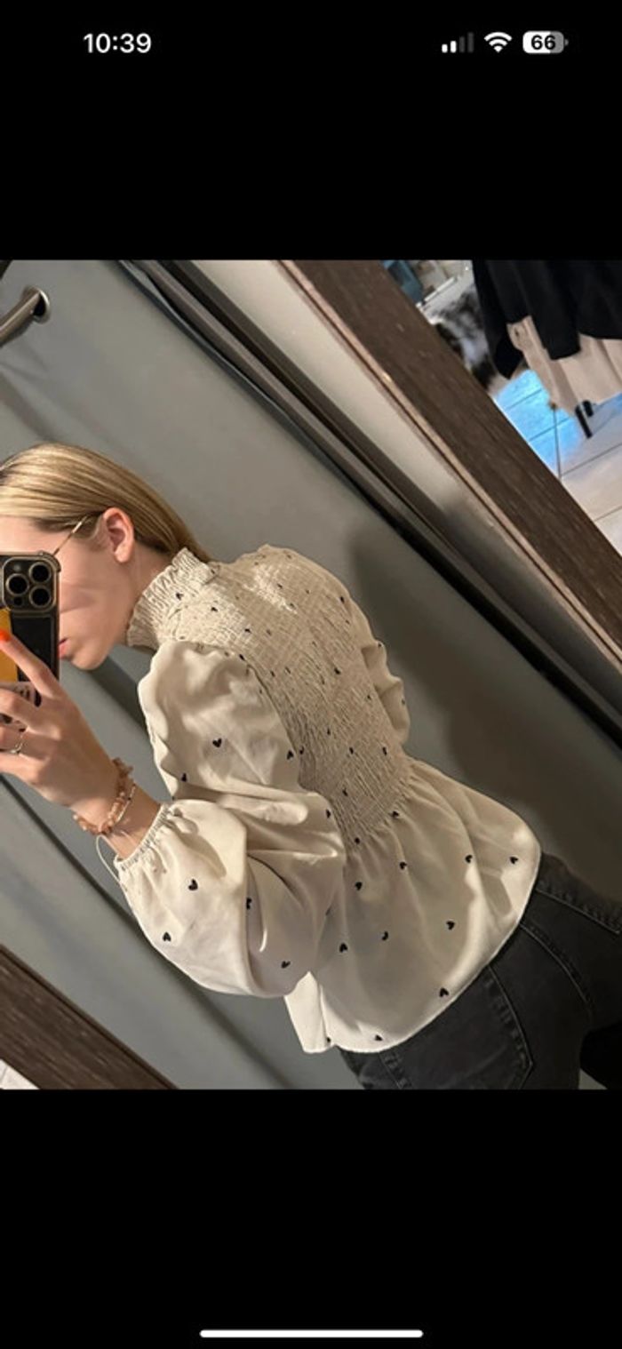 Blouse manche longue Shein cœur S - photo numéro 5