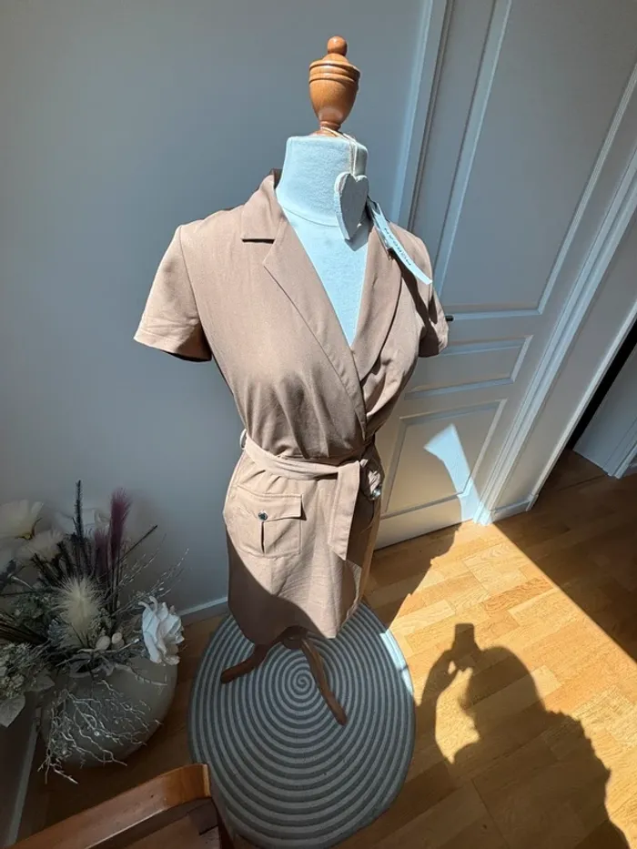🤎 Robe camel style saharienne – Morgan – T36 Neuve avec étiquette - photo numéro 3