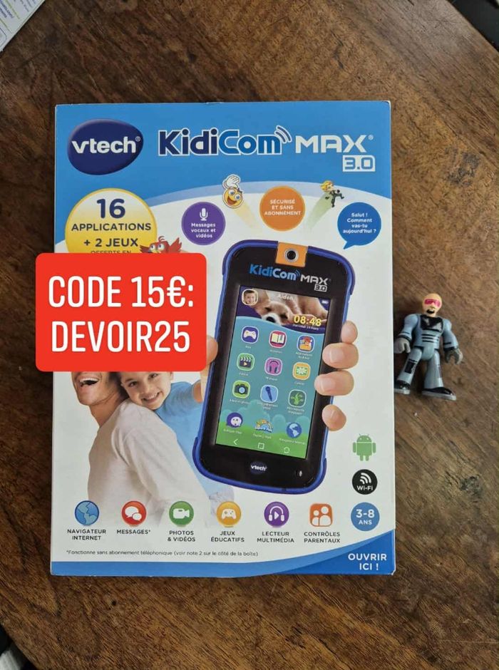 KidiCom Max 3.0 bleu portable enfant sans forfait, version FR