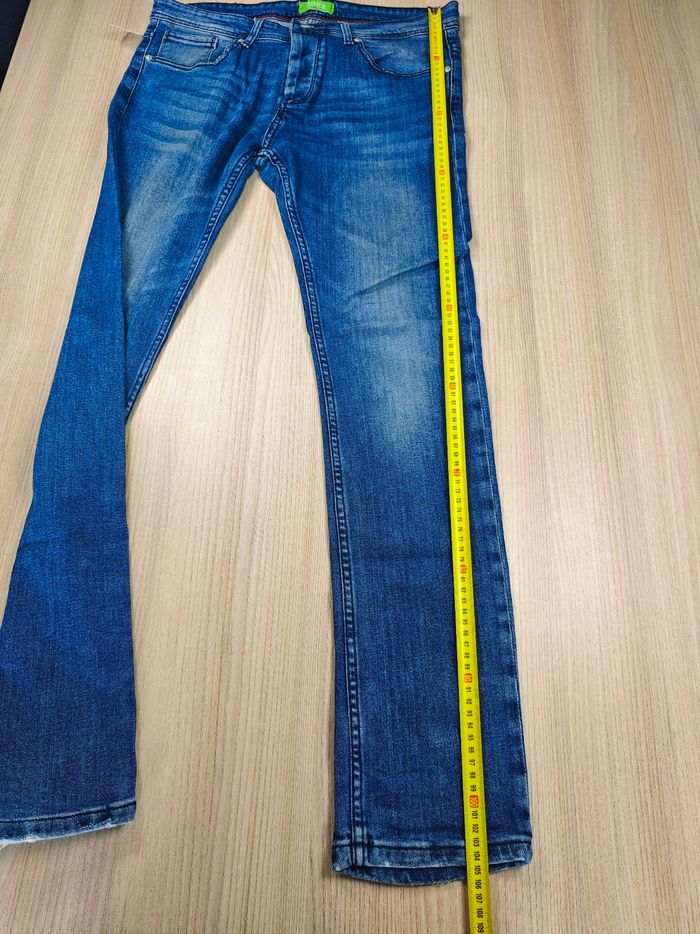Jeans Hugo boss label vert taille 44 fr bleu vintage - photo numéro 8