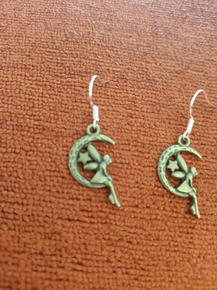Boucles d'oreilles fée clochette - photo numéro 2