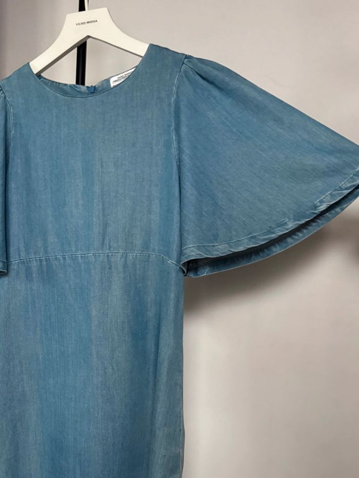 Robe courte fluide denim XS Zara - photo numéro 3