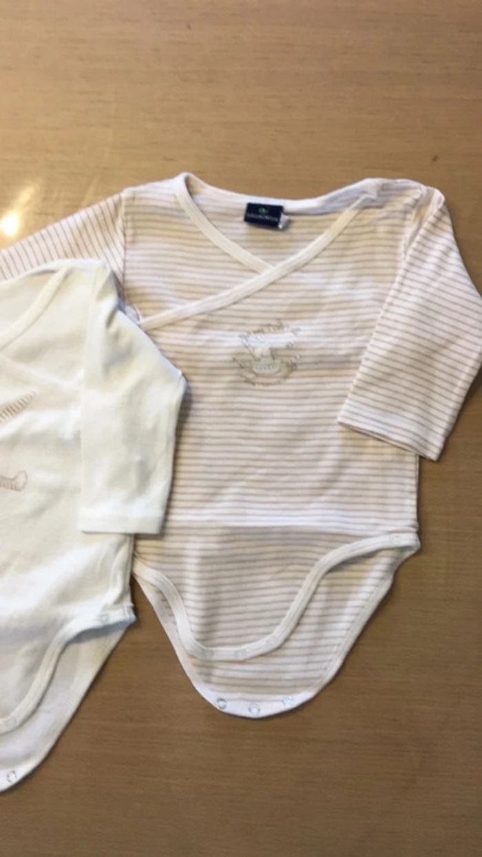 Lot de 2 bodies manches longues garçon sergent major 6 mois - photo numéro 2