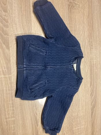 Gilet zip bleu marine 12 mois fille 