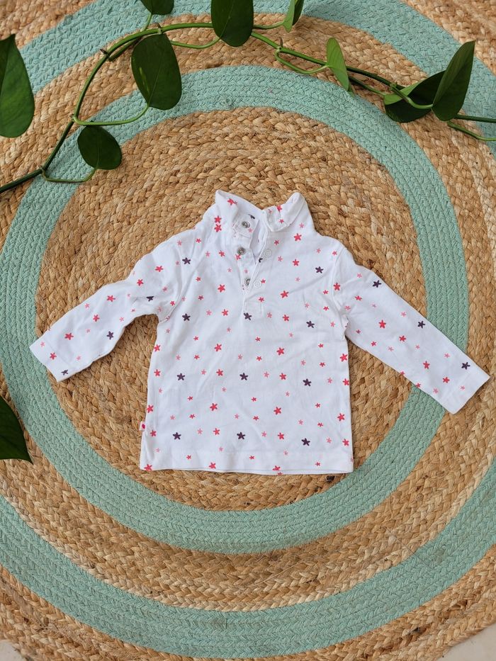 Haut blanc à motifs 6 mois - photo numéro 2
