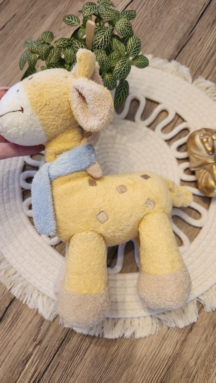 Doudou Girafe Nicotoy Jaune Bleu - photo numéro 5