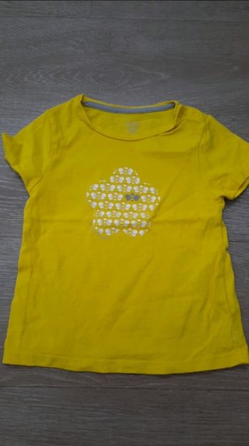 Tee shirt fille 18 mois jaune