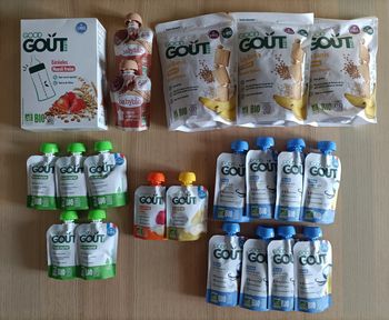 Lot d'aliments bio bébé