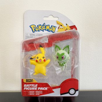 Pikachu et Poussacha Figurine Battle Figure Pack Pokémon Sprigatito