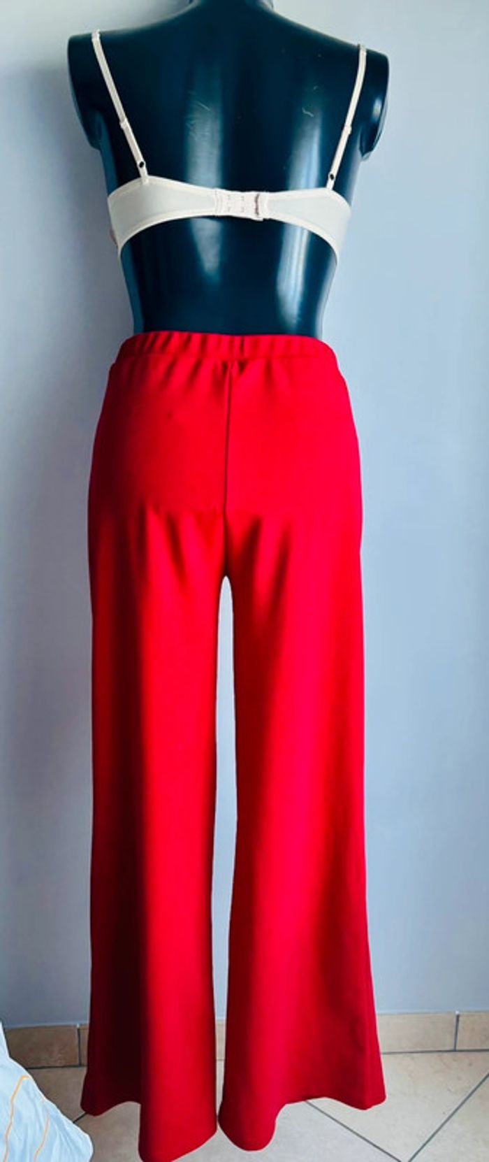 Pantalon rouge fluide Shein - Taille 36/38 - photo numéro 3